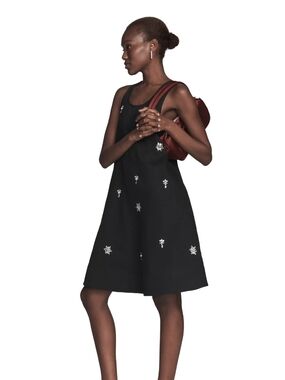 Anthropologie The Keiko Rhinestone Mini Dress by Maeve SZ Large NWT MSRP $188